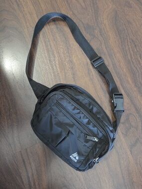 Unisex RBX Black Nylon Sling Belt Bag for Men